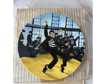 Elvis Presley Delphi Jailhouse Rock Looking at a Legend Collector Plate 1989 Box
