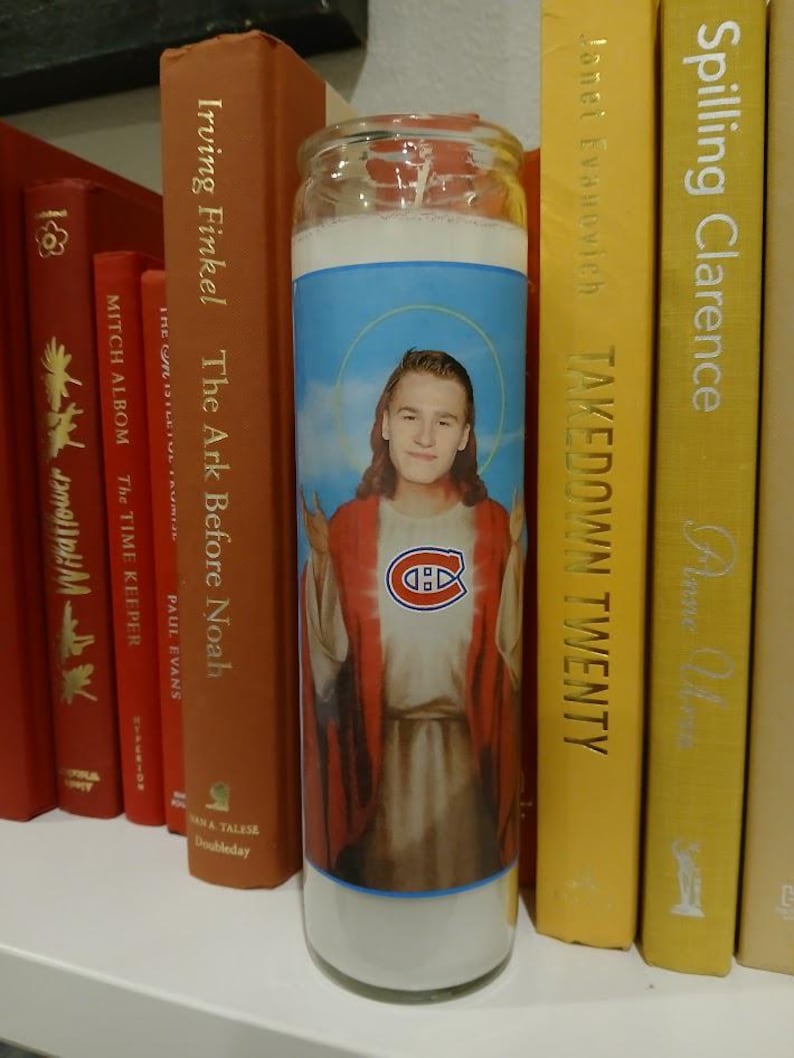 MONTREAL CANADIENS HABS Cole Caufield Suzuki dOBES Hutson Prayer Candle Funny Gift Groomsmen Gift Wedding Playoffs NhL Stanley Cup HOcKeY DEMIDOV
