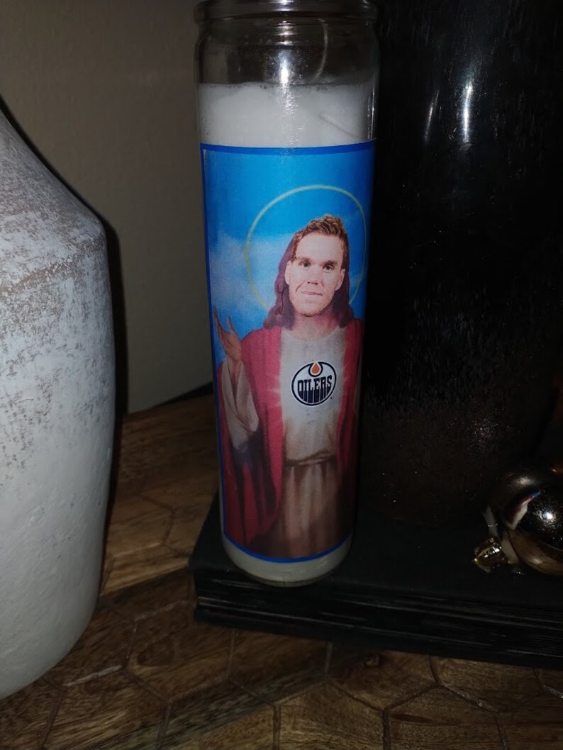 CONNOR MCDAVID Prayer Candle Edmonton Oilers Nhl Funny Gift Etsy