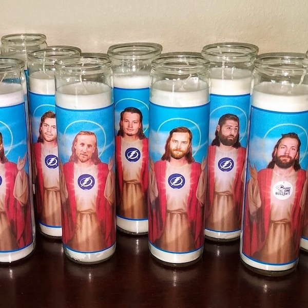 TAMPA BAY LIGHTNING Prayer Candles STAMkoS KUcherov vASSy Stanley Cup Champs  fREE loCAL piCKUp