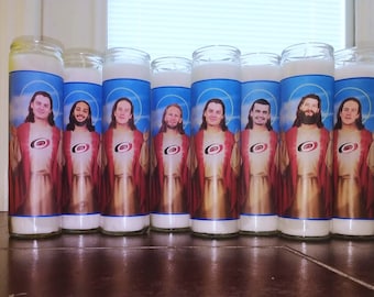 CAROLINA HURRICANES Aho Jarvis Staal Svechnikov Andersen Prayer Candle Funny Gift Groomsmen Gift Wedding Playoffs NHL Stanley Cup