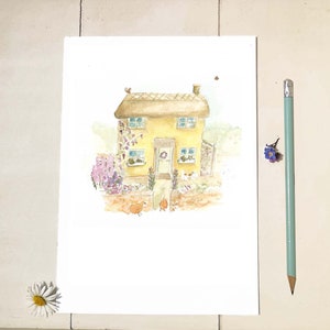 cottage greetings card, new home, congratulations on your new home