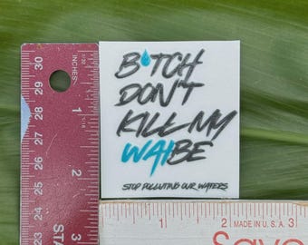 B*tch Don't Kill My Waibe Decal