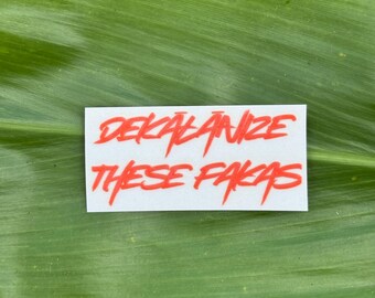 Hawaiian Pride Activist Bumper Sticker: Decolonize Waterproof Decal