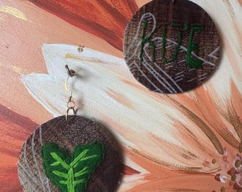 Kū'ē hand stitched earrings
