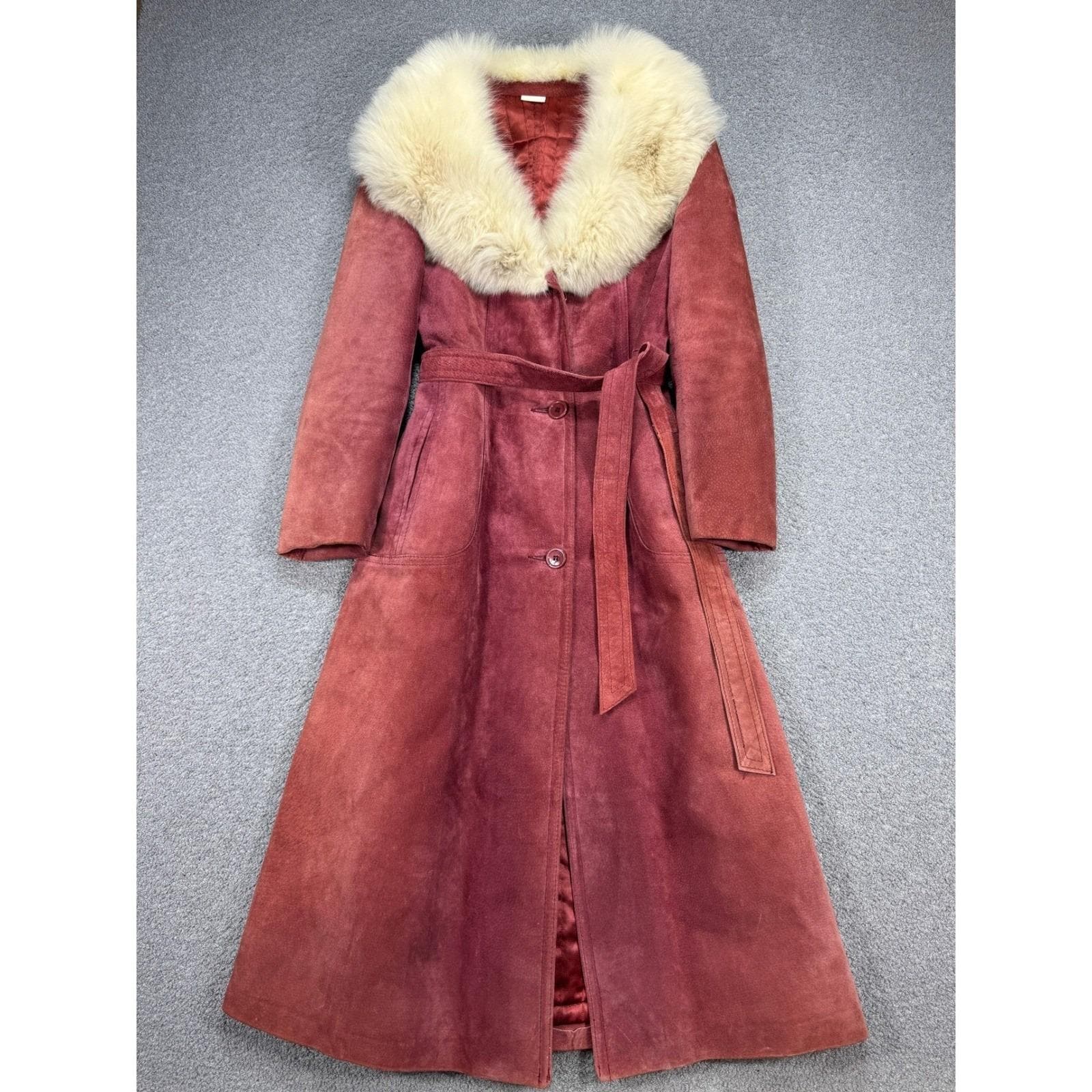 Suede and Fur Coat - Etsy Canada