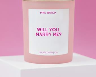 Will You Marry Me Gift Custom Candle Funny Unique Handmade Romantic Anniversary Proposal for Partner Boyfriend Girlfriend Keepsake Gift Box