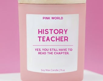 History Teacher Gift Candle Funny Thank You Gift Box For History Professor Christmas and Birthday Gift