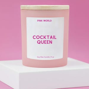 Bartender Gift Cocktail Queen Custom Candle Funny Unique Handmade Mixologist Mixology Graduate Congrats Care Package Thank You Gift Idea