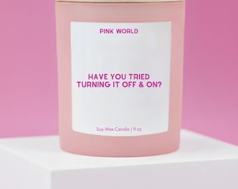 Tech Support Gift Custom Candle Funny Unique Handmade For IT Professionals Help Desk Staff Computer Nerd Thank You Appreciation Gift Box