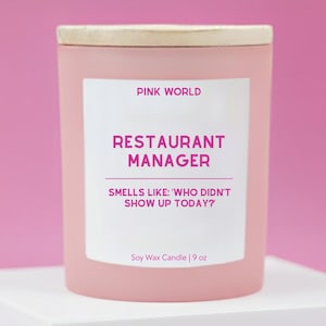 Restaurant Manager Gift Candle Funny Thank You Gift Box For Restaurant Owner Christmas and Birthday Gift