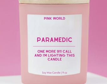 Paramedic Gifts Candle Doctor Graduation Gifts Personalized Candles for Ambulance Driver Gifts Funny Candle for EMT Professional