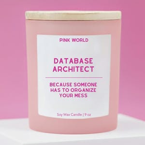Data Base Architect Gift For Programmer Gift Girls Who Code Custom Candle Computer Science Gift For Software Engineer Data Scientist