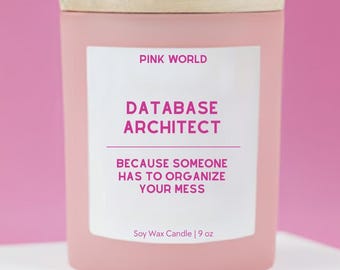 Data Base Architect Gift For Programmer Gift Girls Who Code Custom Candle Computer Science Gift For Software Engineer Data Scientist