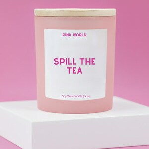 Gossip Spill the Tea Gift Candle Funny Friend Gift TMI Humor Oversharer Gift Confessions Candle Sarcastic Gift for Bestie Therapy Gift