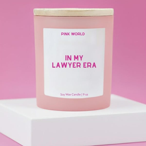 Lawyer Gift Attorney Gift Candle Funny Unique Thank You Appreciation Gift for Law Student Graduation Present Lawyer Appreciation Gift Box
