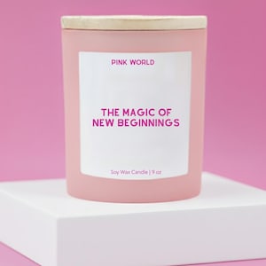 Care Package Gift New Beginnings Custom Candle Life Transition Fresh Start Funny Unique Handmade For Best Friend Party Housewarming New Job