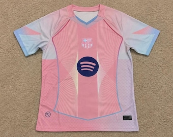 Maillot Concept FC Barcelone rose pastel inversé - Maillot de football en édition limitée