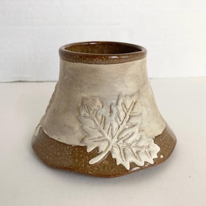 Vintage Yankee Jar Candle Small Lamp Shade Topper Leaves Maple Leaf Autumn Fall Ceramic