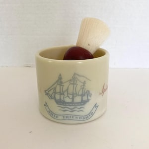 Vintage Old Spice Shaving Mug And Erskine Brush Ship Friendship