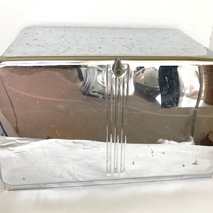 Vintage Lincoln Beautyware Bread Box Chrome Finish