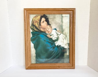 Vintage Madonna of the Streets Roberto Ferruzzi Print in Gold Tone ...