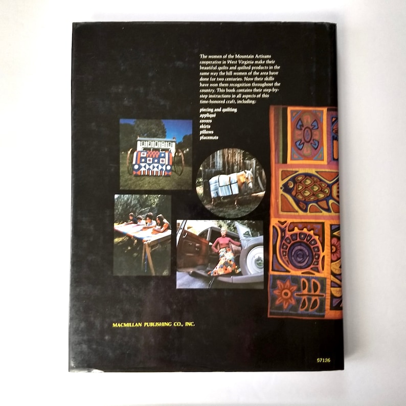 The Mountain Artisans Quilting Book Alfred Allan Lewis HCDJ West Virginia Vintage 1973 Instructions Hardcover Gift For Quilter Designs