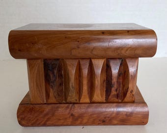 Vintage Moroccan Wooden Puzzle Box Wood Secret Magic Ring Box Lock And Key