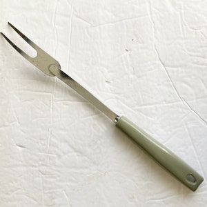 Vintage Ekco Serving Fork Avocado Green