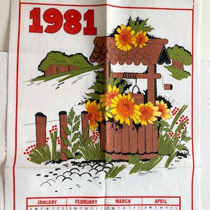 1981 Calendars - Etsy