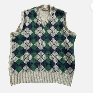 Vintage Grandpa Sweater Vest XL Mens Argyle McGregor Made In USA