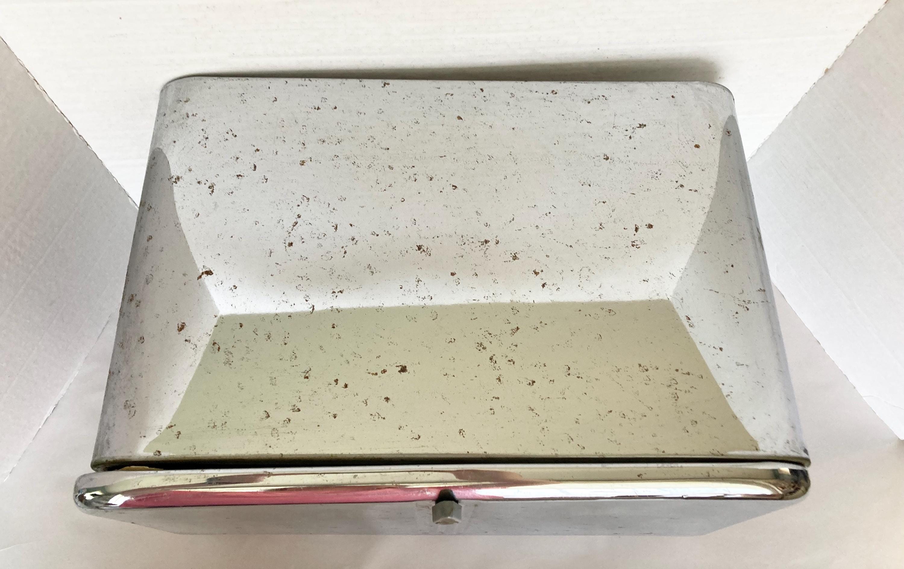 bread パンケース リンカーン　ビューティーウェア　ヴィンテージ　ブリキ Vintage Lincoln Beautyware Bread Box Metal Chrome Finish Mid
