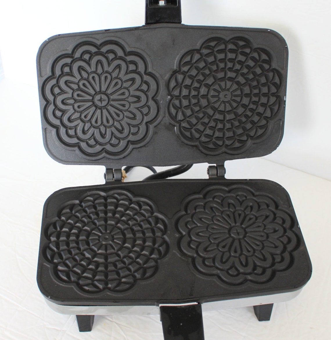 Vintage Vitantonio Chrome Pizzelle Chef 300 Cookie Maker Baker Etsy