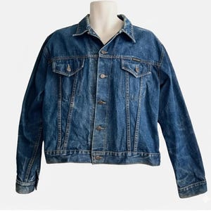 Vintage Harley Davidson AMF Denim Jean Jacket Size 46 Mens HD Motorcycle Company Worn