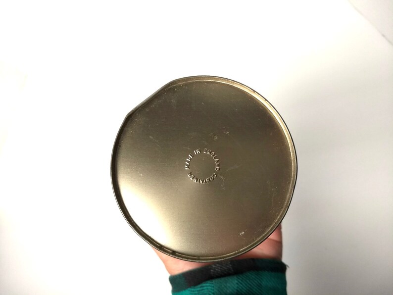 Vintage Floral Bird Tin Metal Metalware Made In England Gift Box Gift For Her Blue Green Red Gold