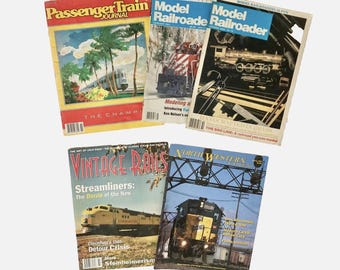 Vintage Model Railroader Train Magazines Mixed Lot Rails Passenger Northwestern Back Issues