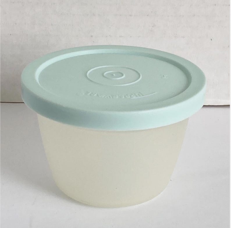 Vintage Tupperware Kit Kup Snack Cup Mint Lid Cover Seal 1504 Food ...