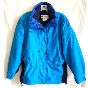Vintage Columbia jas jas dames maat Small Liberty Ridge 3-in-1 groenblauw