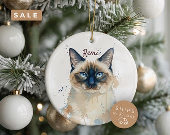 Benutzerdefinierte Haustier Ornament, personalisierte Katzenverzierung, Katzenerinnerungsgeschenk, benutzerdefinierte Katzenverzierung für Weihnachten