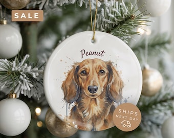 Custom Dog Picture Ornament - Christmas Photo Gift for Dog Lover - Pet Memorial Ornament - Personalized Holiday Keepsake