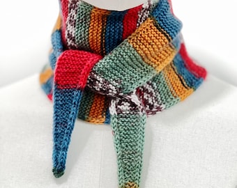 Hand-Knitted — Wool sophie scarf *Gift box sets make holiday gifts for friends and family* Compact Knit Scarf