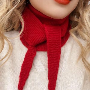 Wool Handmade Sophie Scarf, Knitted Neckerchief, Gift box sets make the holiday presents for friends and family