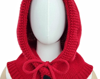 Handknit Wool Balaclava - Big Head Circumference Knit Hat | Winter Holiday Headwear