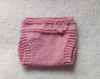 pink newborn diaper cover,  newborn photo prop, newborn knit diaper cover, newborn boy, newborn girl, baby shower gift, baby hospital outfit