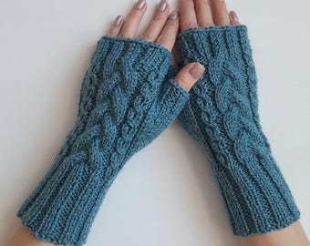 Handgestrickte fingerlose Handschuhe, Handstulpen Frauen, gestrickte Handschuhe, Geschenk für sie