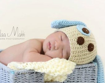 Accesorio fotográfico para recién nacidos, sombrero de bebé cachorro, niño y niña recién nacidos, sombrero de punto para recién nacidos, traje de bebé que regresa a casa, sombrero de hospital para bebés, sombrero de bebé de Halloween