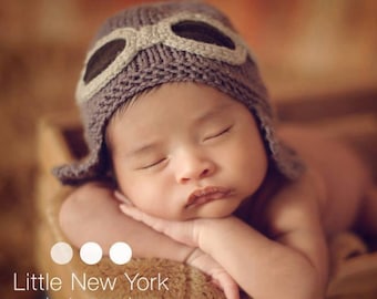 Sombrero de recién nacido, accesorio fotográfico para recién nacidos, sombrero de aviador piloto para bebés y recién nacidos para niño y niña, traje de bebé que regresa a casa, traje de hospital, baby shower