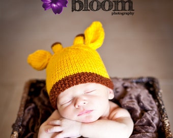 giraffe newborn hat, newborn photo prop, newborn girl, newborn boy, newborn knit hat, baby coming home outfit, baby hospital hat, baby hat