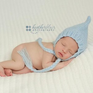 Newborn photo prop, hand knit cream mohair baby bonnet , newborn boy and girl, newborn knit hat, baby hospital hat, baby coming home bonnet image 4