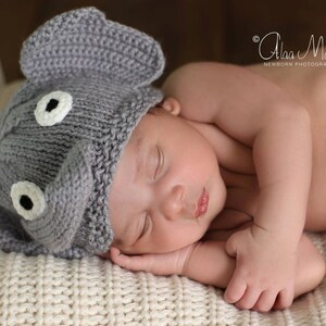 elephant newborn/ baby hat, newborn photo prop,baby animal hat, newborn knit hat, baby shower gift, handmade baby hat, baby coming home hat